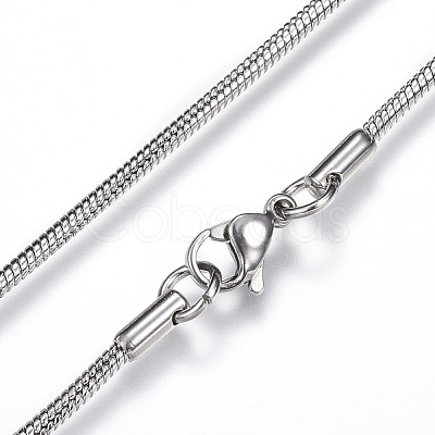 Non-Tarnish 304 Stainless Steel Snake Chain Necklaces X-NJEW-D285-03P-1