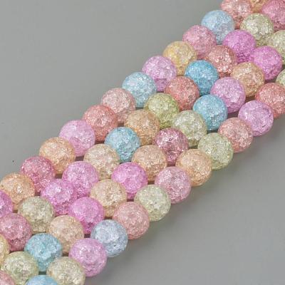 Synthetic Crackle Quartz Beads Strands GLAA-S134-6mm-20-1