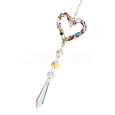 Alloy Rhinestone Hanging Ornaments HJEW-E012-02G-01-1