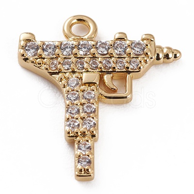 Brass Micro Pave Cubic Zirconia Pendants ZIRC-H115-05-1