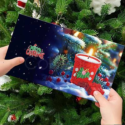 Christmas DIY Diamond Painting Greeting Card Kits PW-WGAFD54-01-1