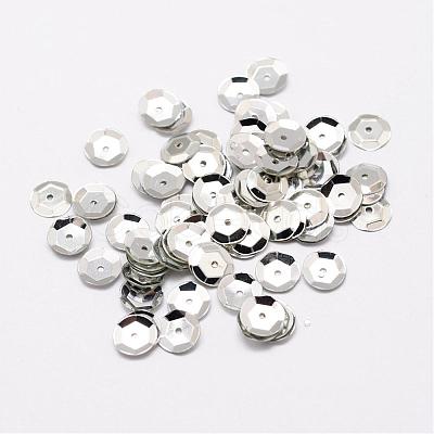 Plastic Paillette Beads PVC-A001-6mm-08-1