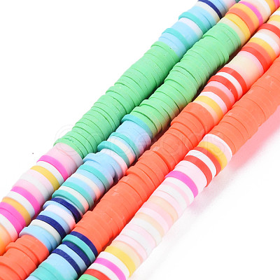 Handmade Polymer Clay Bead Strands CLAY-S096-030D-1