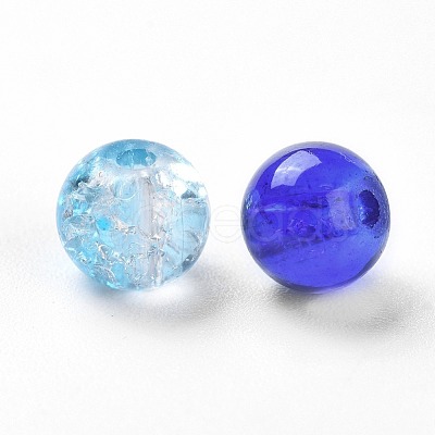 Baking Painted Crackle Glass Beads DGLA-X0006-6mm-11-1