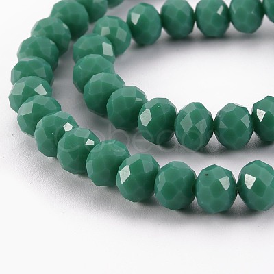 Opaque Solid Color Glass Beads Strands EGLA-A034-P8mm-D19-1