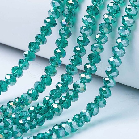 Electroplate Glass Beads Strands EGLA-A034-T8mm-B04-1