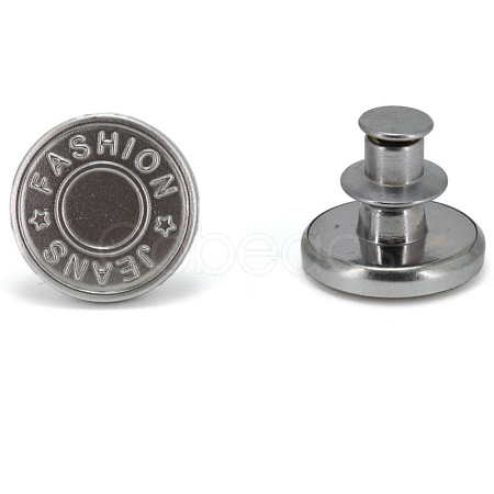 Matte Style Alloy Button Pins for Jeans PURS-PW0009-03B-1