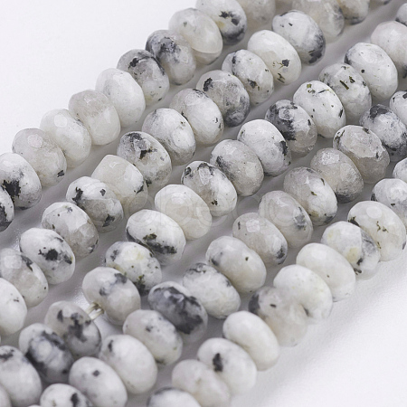 Natural Snowflake Obsidian Beads Strands G-K255-13A-1