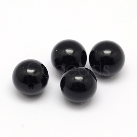 Natural Black Onyx Beads X-G-D708-14mm-1