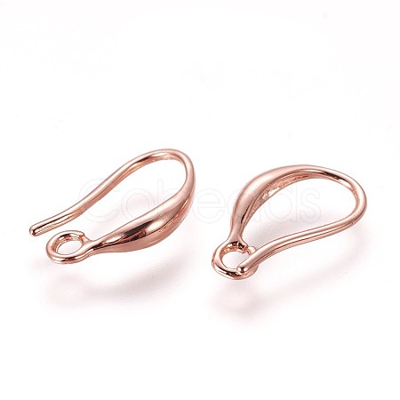 Brass Earring Hooks X-KK-L177-29RG-1