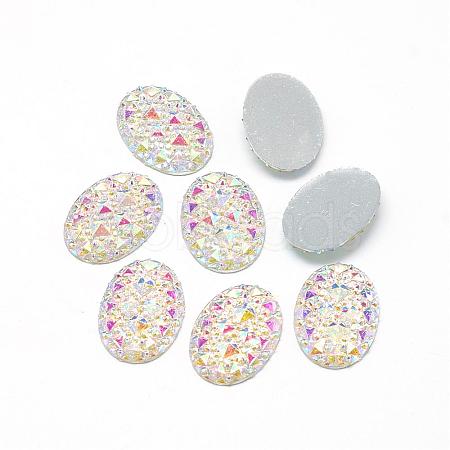 Resin Cabochons CRES-Q194-13x18-10AB-1