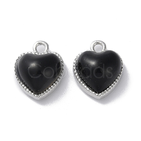 Alloy with Black Glass Pendant FIND-Z014-23P-1