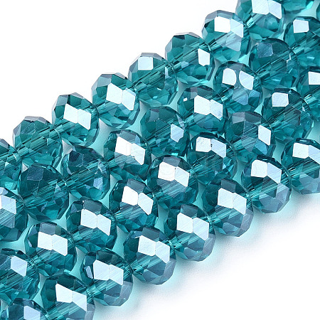Electroplate Glass Beads Strands EGLA-A034-T10mm-A33-1