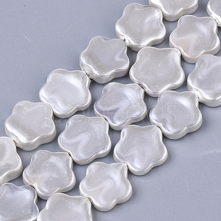 Shell Pearl Beads Strands X-SSHEL-T011-01-1