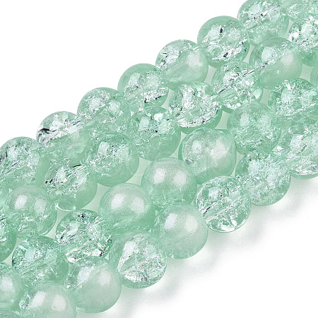 Translucent Crackle Glass Beads Strands CCG-T003-01J-1