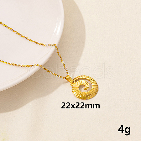 Stainless Steel Shell Pendant Necklaces for Women MD4467-8-1