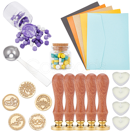 CRASPIRE DIY Wax Seal Stamp Kits DIY-CP0003-95-1