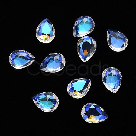 Teardrop Transparent Glass Cabochons MRMJ-T009-138A-1