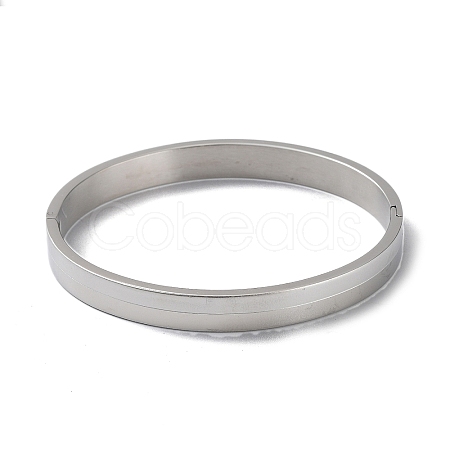 Non-Tarnish 304 Stainless Steel Plain Bangle BJEW-F464-11P-1