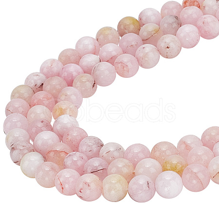 HOBBIESAY 3 Strands Natural Imitation Pink Opal Beads Strands G-HY0001-63-1