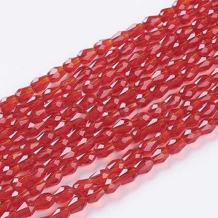 Faceted Glass Beads Strands X-GLAA-A036-F15-1