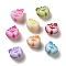 Opaque Acrylic Beads, Craft Style, Apple, Mixed Color, 13.5x13.5x10mm, Hole: 2.7mm, 595pcs/500g