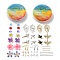 DIY Flower and Bird Dangle Earring Making Kits, Including Glass & Plastic & Acrylic Pearl Beads, Brass & Alloy & 304 Stainless Steel Pendant & Links Connectors, Iron & Brass Earring Hooks, Mixed Color