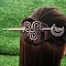 Antique Silver Viking Hair Sticks Hair Pin, Ladies Retro Hair Accessory, Rose Sword Hair Sticks, Moon, 180mm