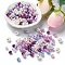 5 Colors ABS Plastic Imitation Pearl Beads, Round, Slate Blue, 5~8x5~8mm, Hole: 1.5~2.3mm