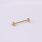 316 Surgical Stainless Steel Tongue Rings, Golden, 16mm, Pin: 1.6mm, Head: 6mm