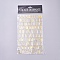 Waterproof Plastic Decorations Stickers, DIY Handmade Scrapbook Photo Albums, Alphabet Letter A~Z & Lowercase Letter a~z, Light Khaki, 25.5x15.3x0.04cm