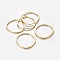 Tibetan Style Alloy Linking Rings, Lead Free & Cadmium Free, Antique Golden, 51x49x1.5mm