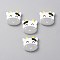 Cow Head Food Grade Silicone Beads, Chewing Beads For Teethers, DIY Nursing Necklaces Making, Light Grey, 29x30.5x7mm, Hole: 2mm