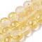 Frosted Spray Painted Glass Beads Strands, with Golden Foil, Round, Gold, 10~11mm, Hole: 1.4~1.6mm, about 39~42pcs/Strand, 14.84 inch~15.27 inch(37.7~38.8cm)