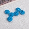 Opaque Acrylic Beads, Flower, Dodger Blue, 9x5mm, Hole: 2mm