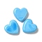 Handmade Lampwork Beads, Heart, Blue, 20x20x7mm, Hole: 1.2~1.5mm