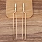 Alloy Hair Stick Findings, with Loops, Rose Gold, 140x14mm