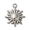 Non-Tarnish 304 Stainless Steel Pendants, Sun Charms, Stainless Steel Color, 20x17x2mm, Hole: 1.8mm