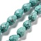 Synthetic Turquoise Beads Strands, Faceted Teardrop, 10x7mm, Hole: 1.2mm, about 20pcs/strand, 7.87''(20cm)