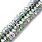 Baking Painted Synthetic Non-magnetic Hematite Beads Strands, Nickel Free & Lead Free, Faceted, Rondelle, Colorful, 6x3mm, Hole: 1.2mm, about 130pcs/strand, 15.55''(39.5cm)