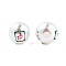 Mahjong Theme ABS Plastic Imitation Pearl Enamel Beads, Round, Colorful, 11.5~12mm, Hole: 2mm