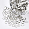 Glass Rhinestone Flat Back Cabochons, Back Plated, Faceted, Half Round, Crystal, SS4, 1.5~1.6x1mm, about 1440pcs/bag