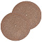 Cork Turntable Slipmat Record Platter for Phonograph, Flat Round, Coffee, 300x3mm, Hole: 7mm