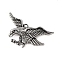 Tibetan Style Alloy Pendant, Eagle, Antique Silver, 40x60x7mm, Hole: 4mm