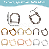 WADORN® 24Pcs 6 Colors Alloy D-Ring Anchor Shackle Clasps FIND-WR0007-48-2