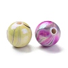 AB Color Wave Printed Acrylic Beads MACR-Q151A-M-4
