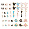 Kissitty 44Pcs 22 Styles Light Gold Plated Alloy Kitten Pendants ENAM-KS0001-03-10