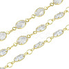 Rack Plating Brass Chains Micro Pave Cubic Zirconia AJEW-Q150-07G-05-1