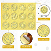 6 Patterns Aluminium-foil Paper Adhesive Embossed Stickers DIY-WH0451-004-3