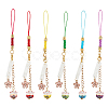 6Pcs Cute Maneki Neko Smart Phone Strap Lanyards HJEW-PH01586-1